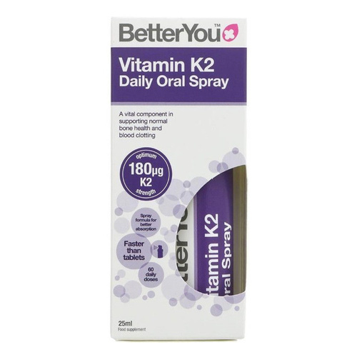 BetterYou Witamina K2 Aerozol Doustny Na Zdrowe Kości i Prawidłowe Krzepnięcie Krwi 25ml