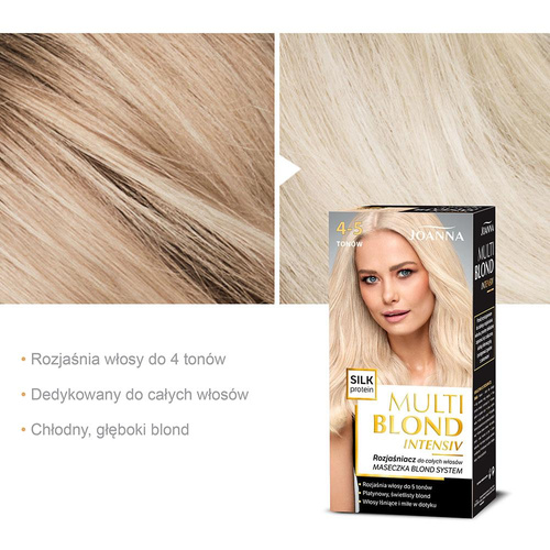 Joanna Multi Blond Intensive Hair Lightener with Silk Protein 4-5 Tones 70x25x10g