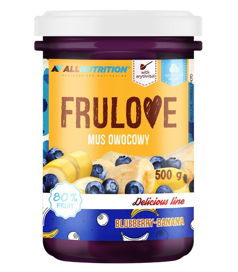 Allnutrition Frulove Mousse Borówka Banan Mus Owocowy Bez Cukru 500g