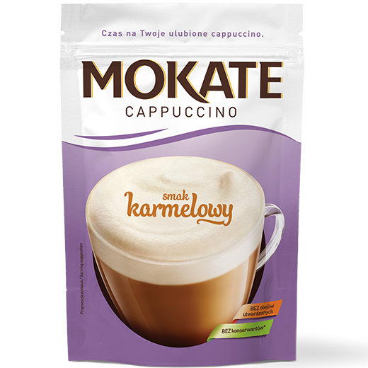 Mokate Cappuccino o Smaku Karmelowym bez Olejów i bez Konserwantów 110g