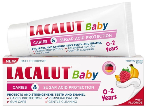 Lacalut Baby Pasta do Zębów dla Dzieci od 0-2 Lat 55ml Best Before 31.01.26