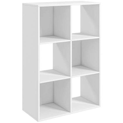 HOMCOM 6-Cube Bookshelf - White