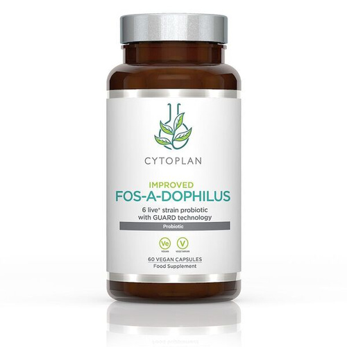Cytoplan Fos-A-Dophilus Probiotic for Gut Health for People Over 40 60 Vcaps