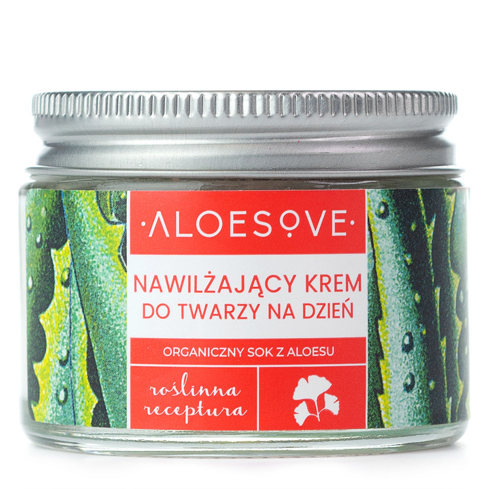 Aloesove Nawilżający Krem do Twarzy na Dzień z Organicznym Sokiem z Aloesu 50ml