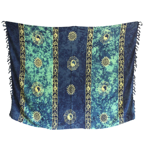 Bali Celtic Sarongs - Yin & Yang  - Green