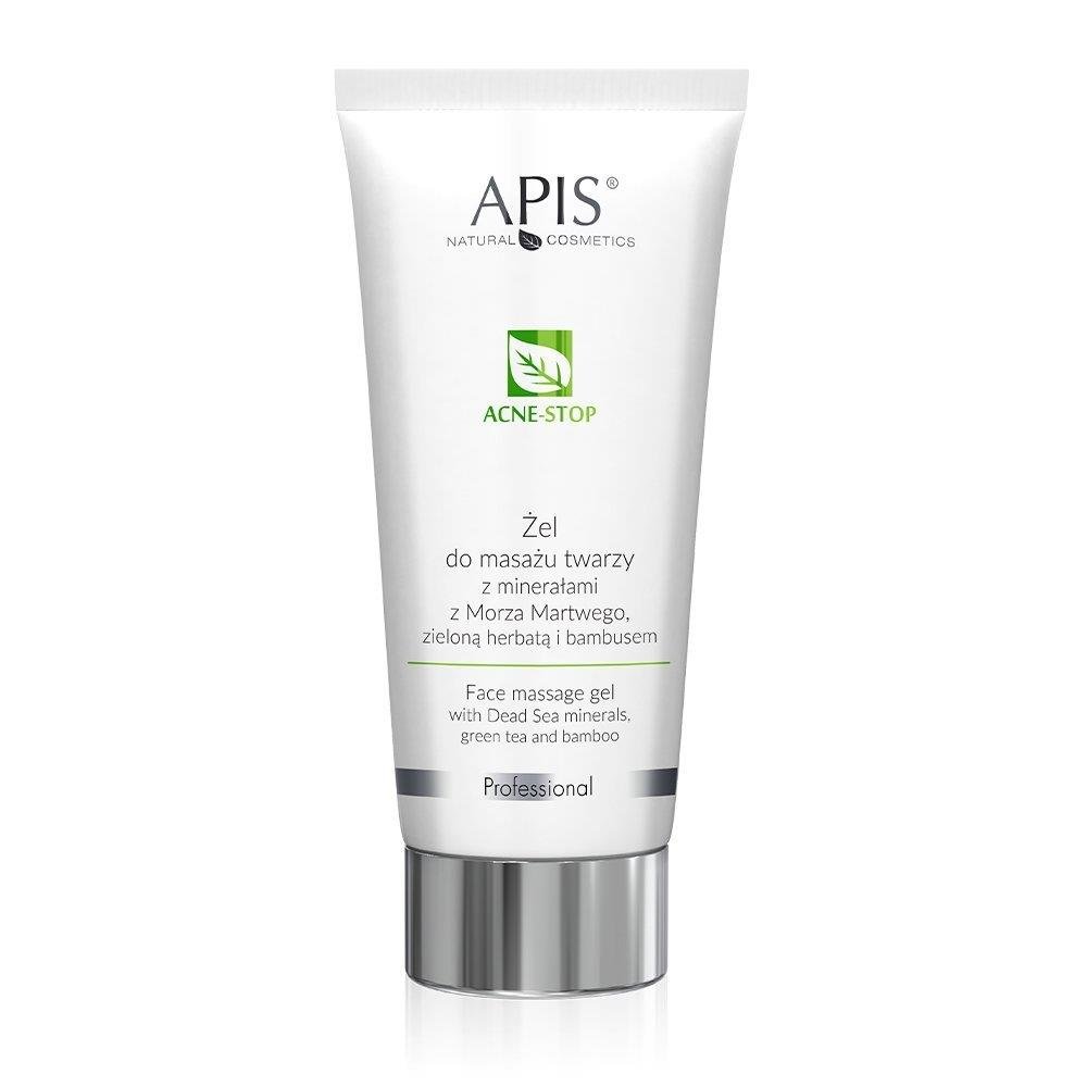 Apis Professional Acne Stop Face Massage Gel with Green Tea and Bamboo for Oily and Combination Skin 200ml