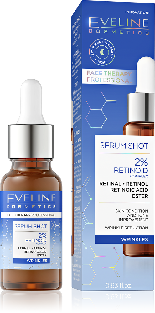 Eveline Face Therapy Serum Shot Kuracja Redukująca Zmarszczki 2% Retinoidy 18ml