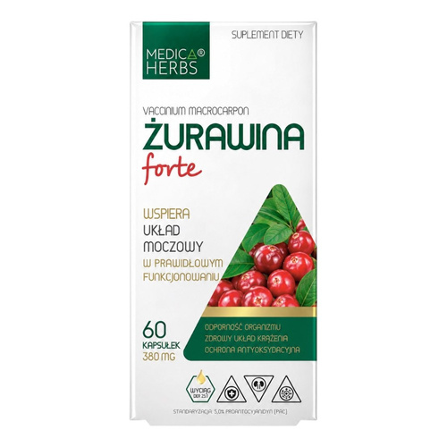 MEDICA HERBS Cranberry Forte 380mg 50% PAC 60 Capsules