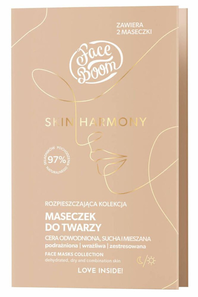 FaceBoom Skin Harmony Love Inside Rozpieszczająca Kolekcja Maseczek dla Cery Suchej i Odwodnionej 2x5g