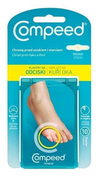 Compeed Plastry na Odciski Przynoszą Natychmiastową Ulgę Średnie 10szt.