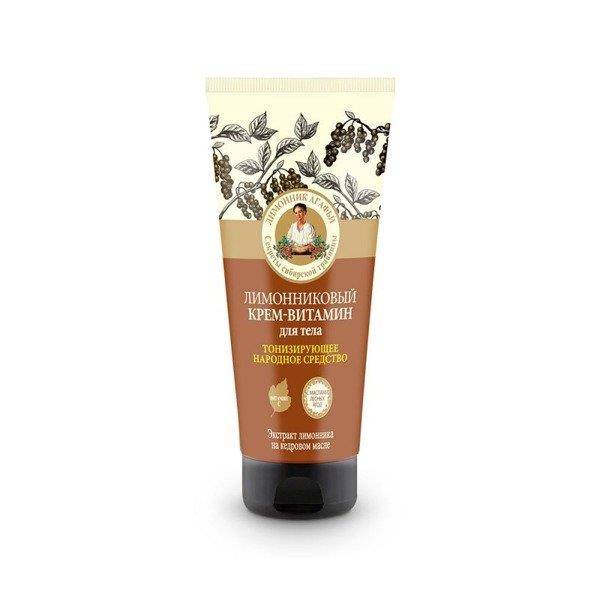 Babuszka Agafia Body Cream Vitamin Toning Citrine Moisturizes Nourishes 200ml 