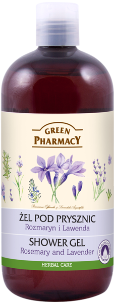Green Pharmacy Natural Shower Gel with Rosemary and Lavender 500ml