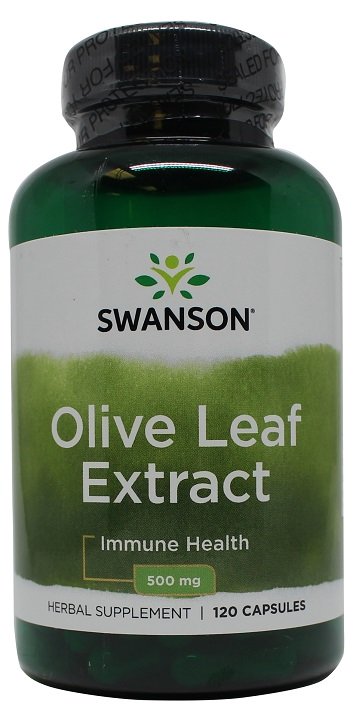 Swanson Liść Oliwny 500mg Ekstrakt na Wsparcie Odporności 120 Kapsułek