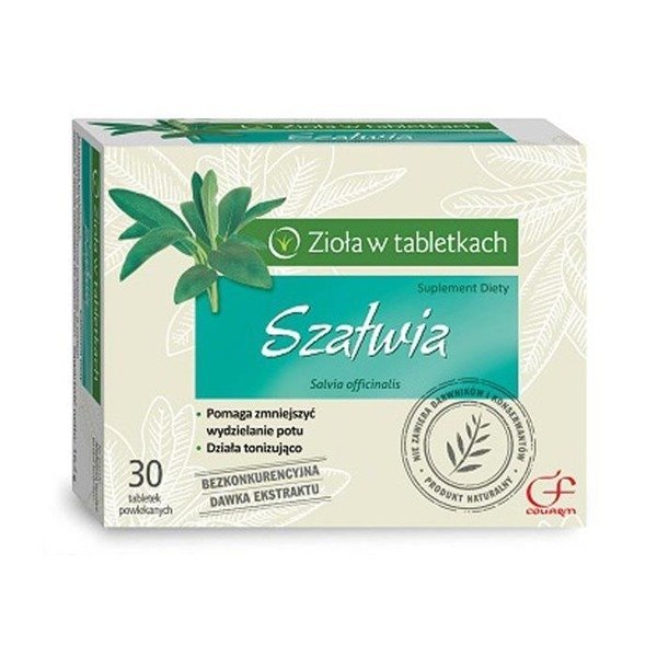 Colfarm Zioła w Tabetkach Szałwia 30 tabletek