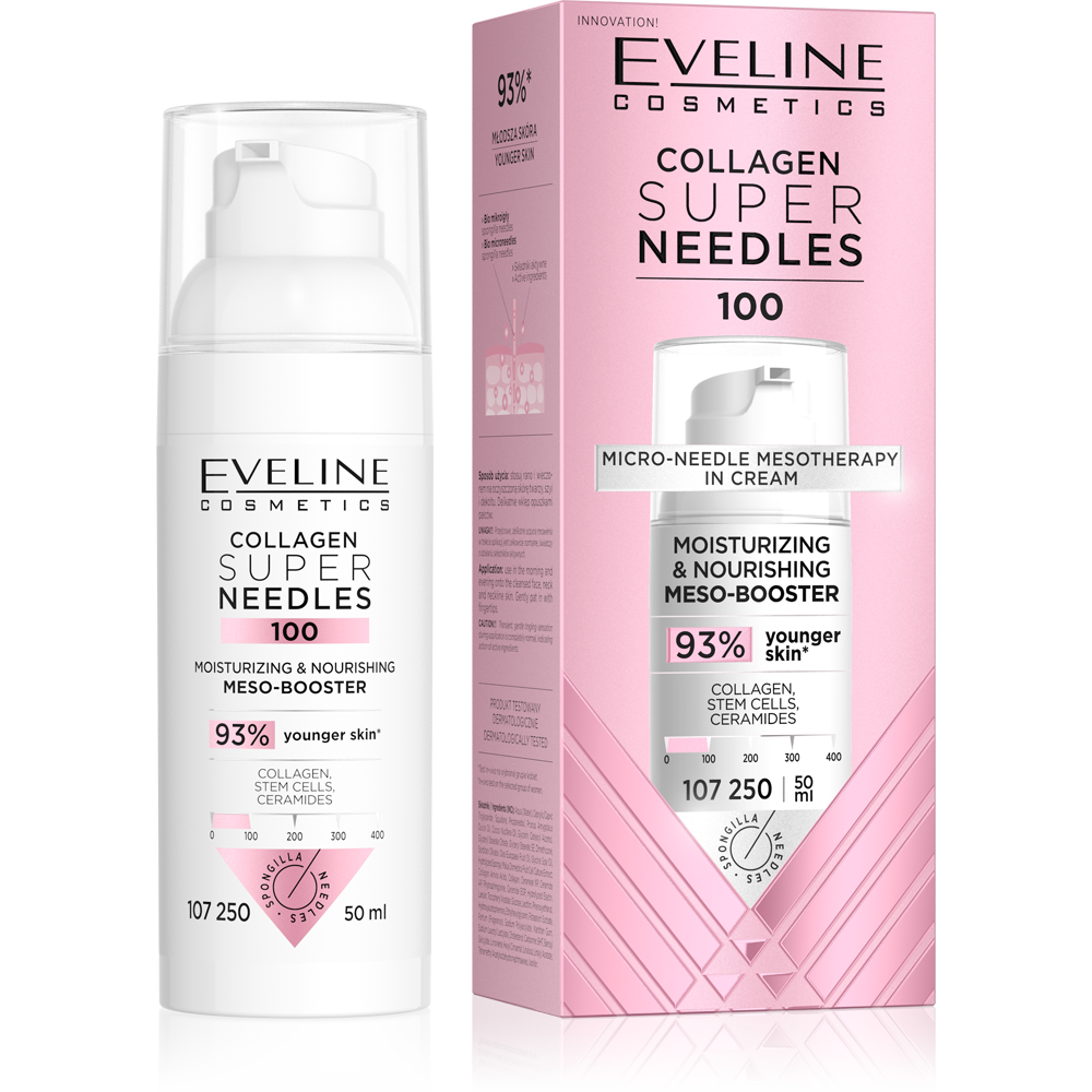 Eveline Super Needles Kolagen 100 Nawilżająco-Odżywczy Mezo-Booster 50ml