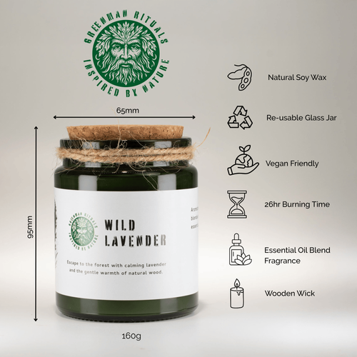 Greenman Woodwick Soy Candle - Leaves and Linen