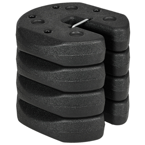 Outsunny Total 12KG Gazebo Weights Set of 4, Weights for Gazebo Legs with Reinforce Pins and Carry Belt, for Canopies Tents