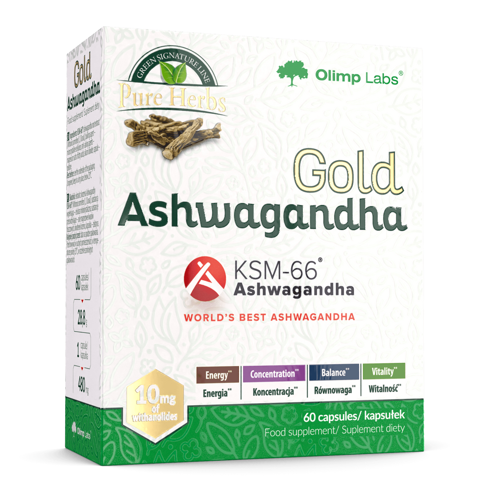 Olimp Gold Ashwagandha Supports Memory Concentration Emotional Balance 60 Capsules