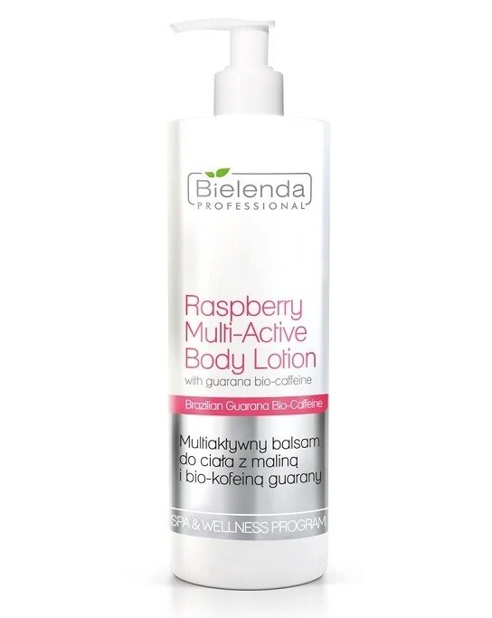 Bielenda Professional Spa & Wellness Multiactive Program Body Lotion with rRspberry and Bio-Caffeine from Guarana 500ml