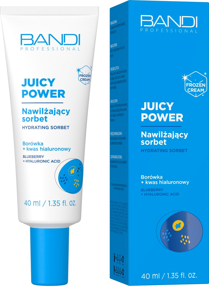 Bandi Juicy Power Limited Edition Nawilżający Lekki Owocowy Sorbet w Kremie dla Każdego Rodzaju Skóry 40ml