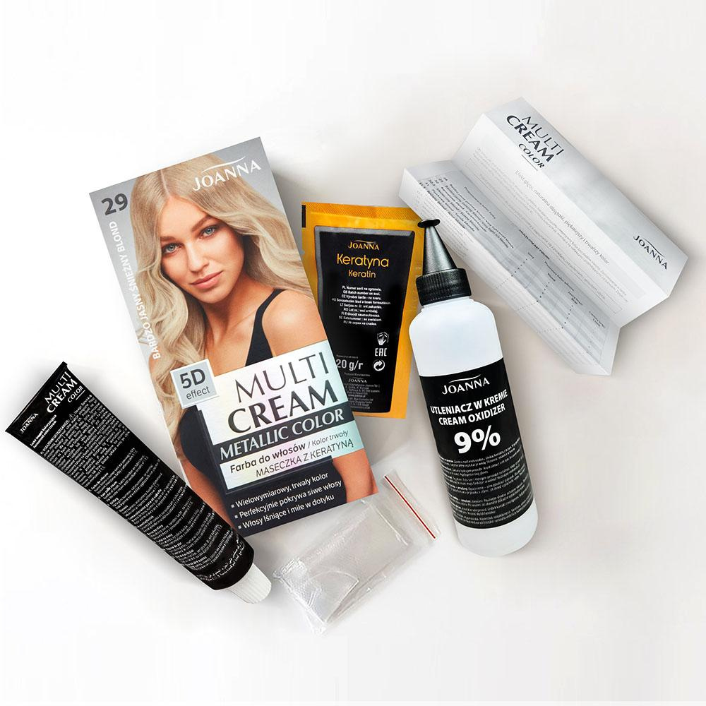 Joanna Multi Cream Metallic Shade Color 29 Very Light Ice Blond Shade 60x40x20g