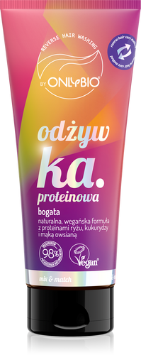 OnlyBio Reverse Washing Bogata Odżywka Proteinowa dla Włosów Matowych i Pozbawionych Objętości 200ml