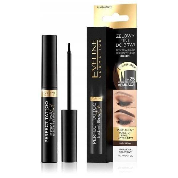 Eveline Perfect Tattoo Instant Brow Tint Permanent MakeUp Effect with Gel Formula 6ml