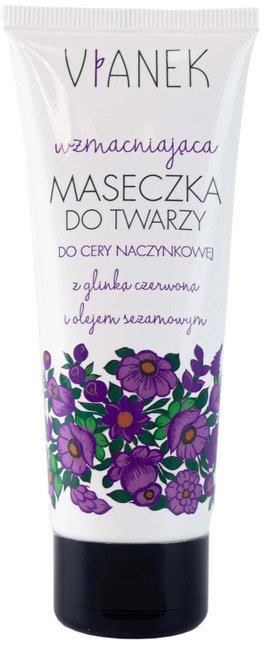 Vianek Wzmacniająca Maseczka do Twarzy z Czerwoną Glinką dla Cery Naczynkowej 75ml