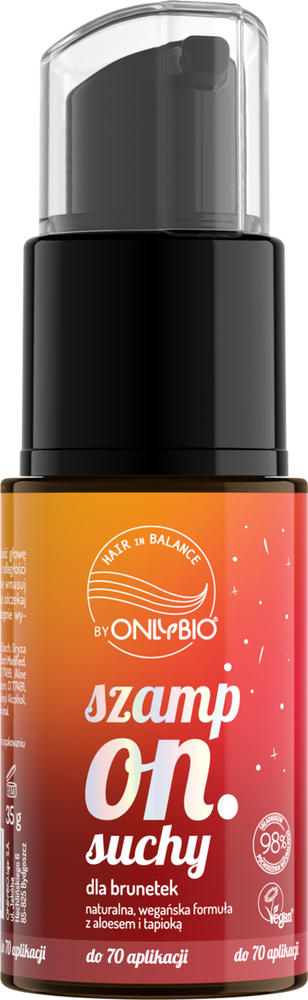 OnlyBio Hair in Balance Odświeżający Suchy Szampon dla Brunetek 35g
