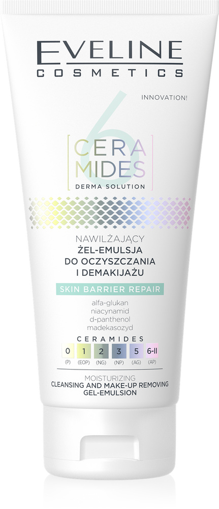 Eveline 6 Ceramides Nawilżający Żel-Emulsja do Oczyszczania 150ml