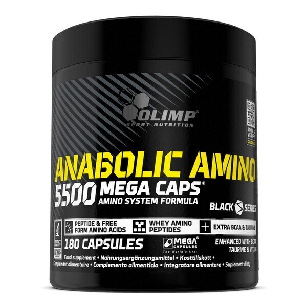 Olimp Anabolic Amino 5500 Mega Caps Amino Acids for Muscle 180 Capsules