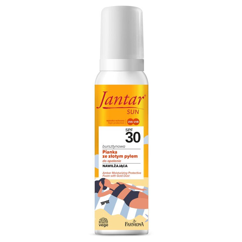 Jantar Sun Amber Moisturizing Protective Foam with Gold Dust SPF 30 150ml