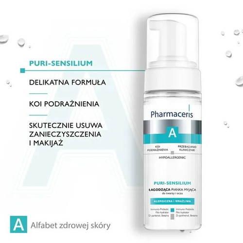 Pharmaceris A Puri Sensilium Łagodząca Pianka Myjąca do Twarzy i Oczu do Cery Wrażliwej 150ml