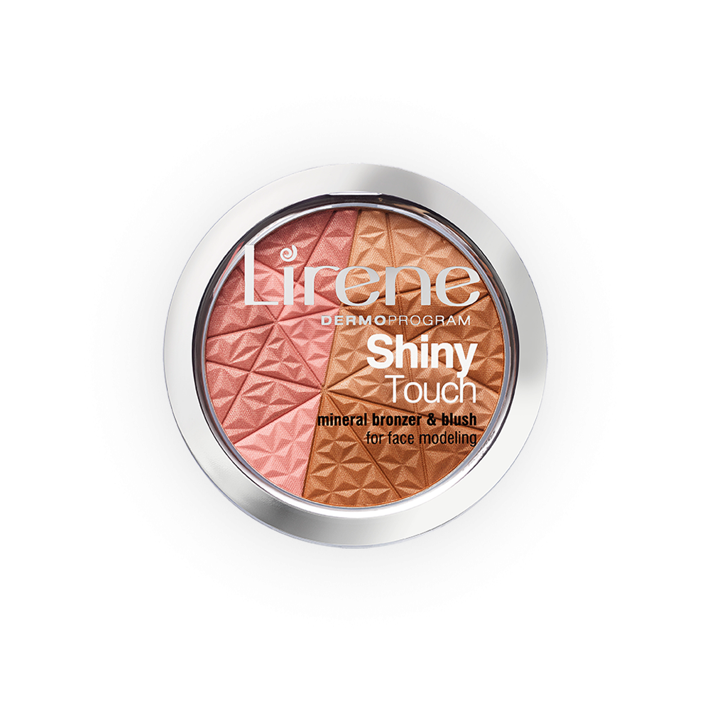 Lirene Shiny Touch Mineralny Bronzer z Różem Modelujący Owal Twarzy 9g