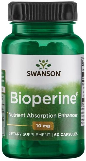Swanson Bioperine 10mg Supporting Digestion and Metabolism 60 Capsules