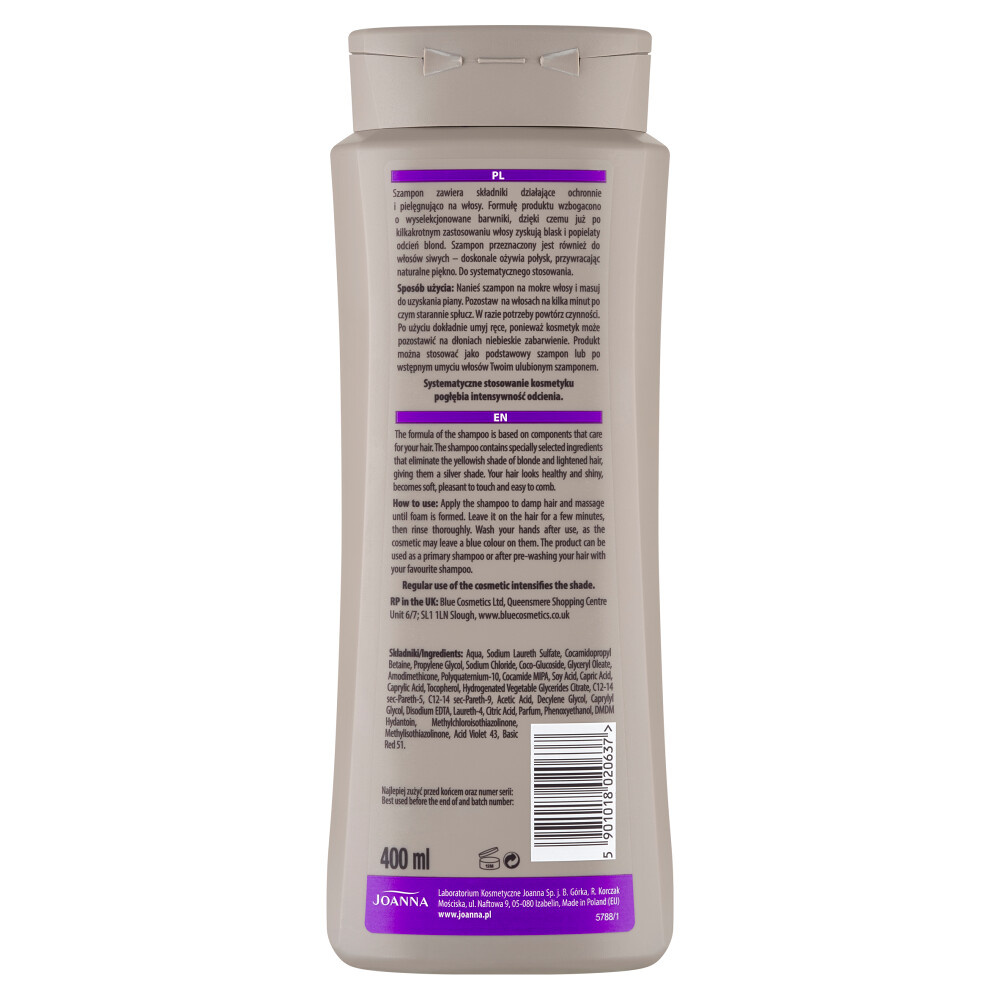 Joanna Ultra Color Anti-Yellow Toning Shampoo for Blonde Hair 400ml