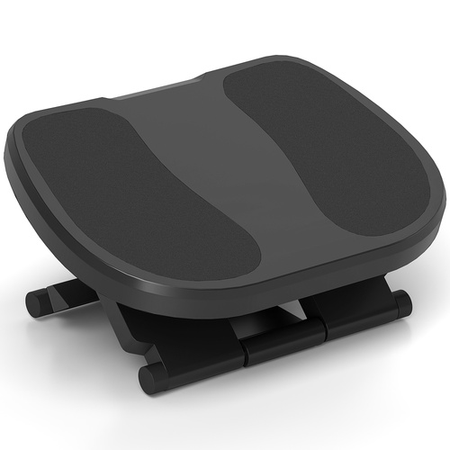 HOMCOM 0-30° Three-Height Under-Desk Support Footrest - Grey