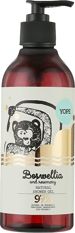 Yope Moisturizing Natural Shower Gel with Boswellia and Rosemary 400ml