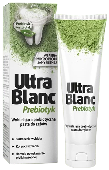 UltraBlanc Prebiotyk Wybielająca Pasta do Zębów Wspiera Mikrobiom Jamy Ustnej 75ml