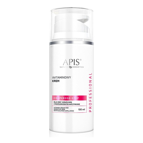 Apis Professional Couperose Stop Witaminowy Krem dla Cery Wrażliwej z Rozszerzonymi Naczynkowymi 100ml