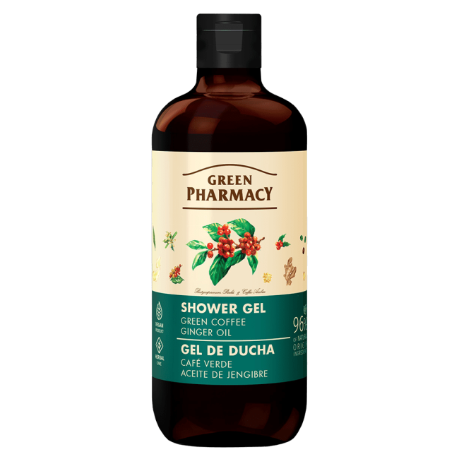 Green Pharmacy Toning Shower Gel Green Coffee and Ginger Oil 500ml