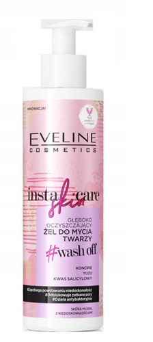Eveline Insta Skin Głęboko Oczyszczający Żel do Mycia Twarzy do Młodej Skóry 200ml