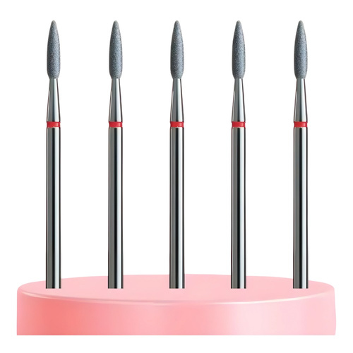 IQ Nails Professional Cuticle Care Diamond Drill Bits Smooth Fine Flame Zestaw do Skorek 5 Sztuk
