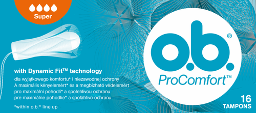 O.B. Pro Comfort Super Łatwej Aplikacji Tampony 16 Sztuk
