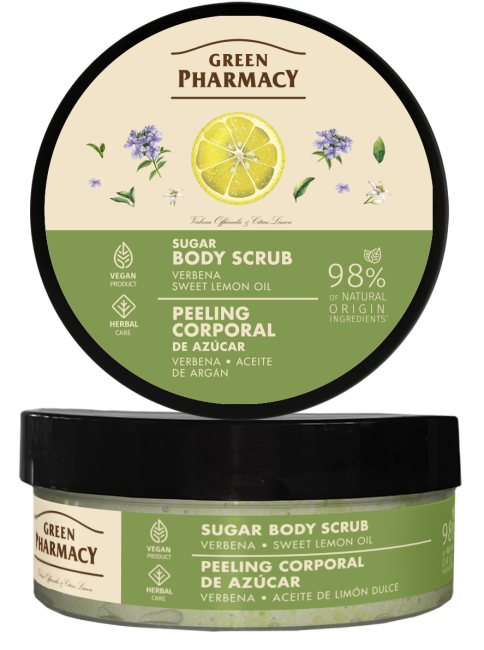 Green Pharmacy Smoothing Sugar-Salt Body Peeling Verbena and Lemon Oil 200ml