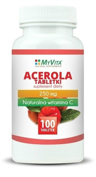 MyVita Acerola 250 mg Natural Vitamin C 100 Tablets