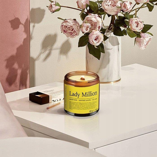 Lady Million Soy Fragranced Candle in Screwed Jar 1 Piece
