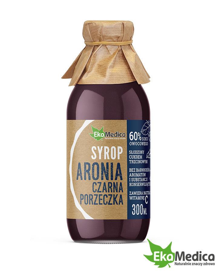 EkaMedica Syrop z Owoców Aronii i Czarnej Porzeczki z Naturalną Witaminą C 300ml