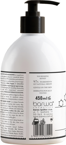 Barwa Pure Calm Odżywcze Miodowe Mydło w Płynie 450ml