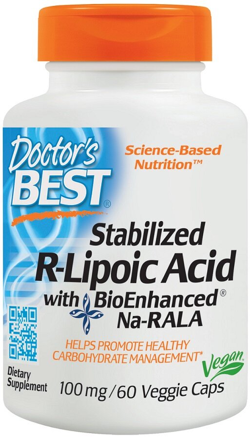 Stabilized R-Lipoic Acid with Na-RALA, 100mg - 60 vcaps